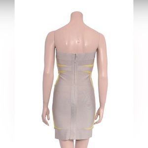 HERVE LEGER Strapless Bandage Dress SIZE: XS